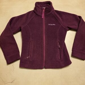 Columbia Kids XS (6/7) Deep Plum Fleece Full Zip Jacket - Outdoor Gear